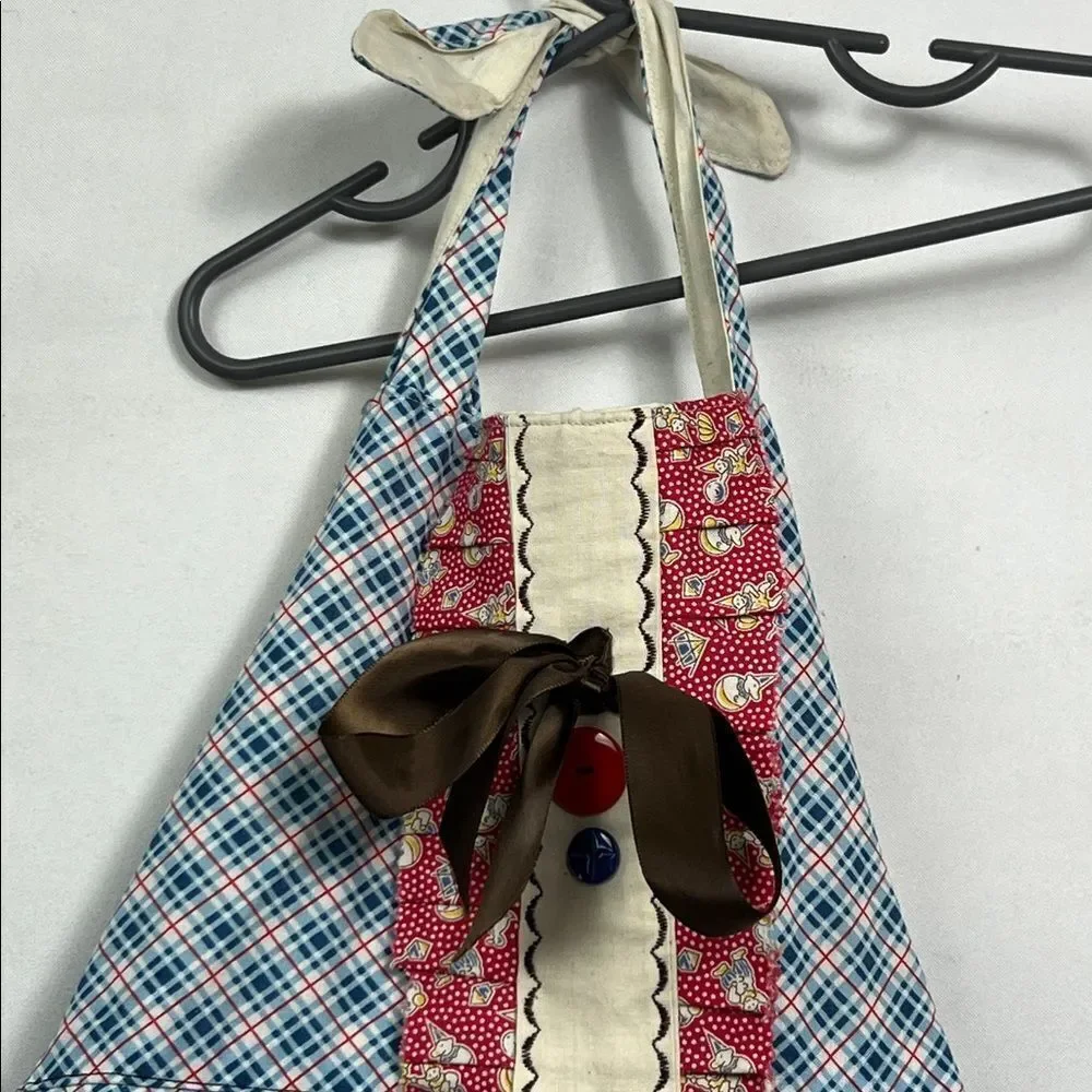 Ollie and Maggie sweet home dress halter blue and red plaid size 3